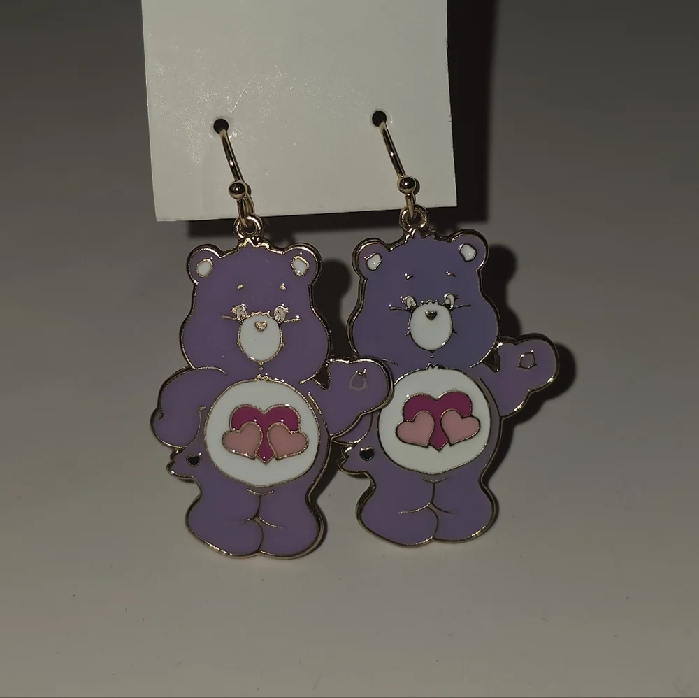 Share Bear Care Bears Earrings Handmade Hypo-Allergenic Bundle/Offer 2 Save